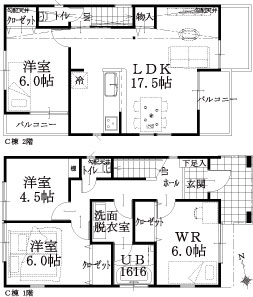 C棟建物平面図