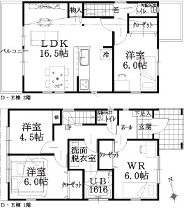 D・E棟建物平面図