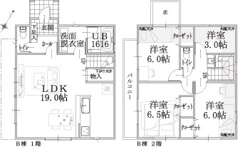 B棟建物平面図