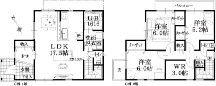 C棟建物平面図