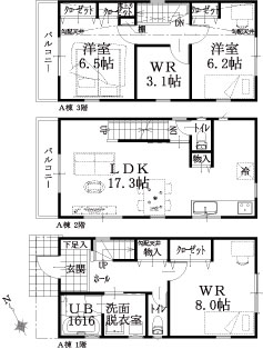 A棟建物平面図