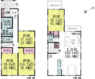 A棟建物平面図