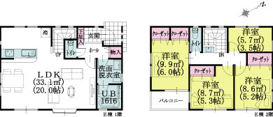 E棟建物平面図