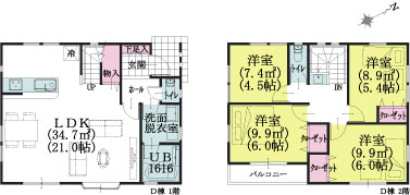 D棟建物平面図