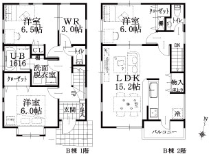 B棟建物平面図