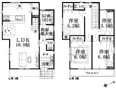 北側 E棟建物平面図