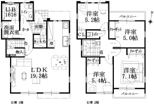 E邸建物平面図