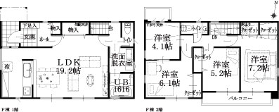 F邸建物平面図