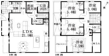 B邸建物平面図