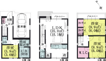 B棟建物平面図