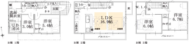 B棟建物平面図