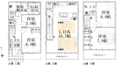 A棟建物平面図