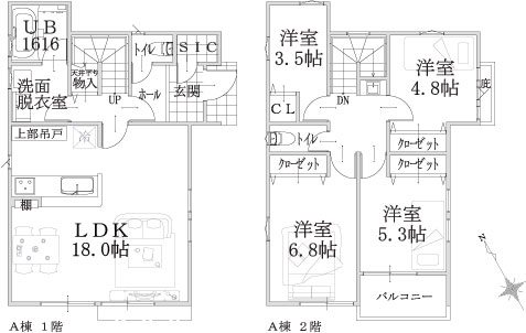 A棟建物平面図