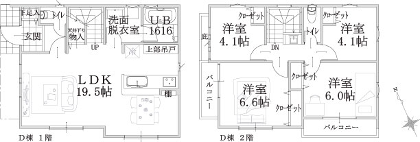 D棟建物平面図