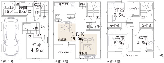 A棟建物平面図