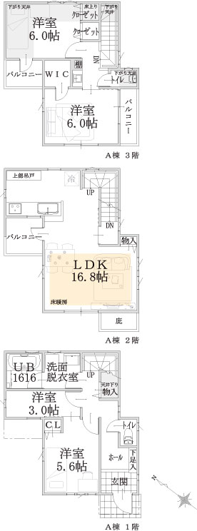 A棟建物平面図