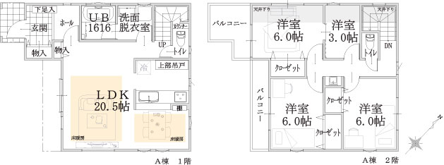 A棟建物平面図