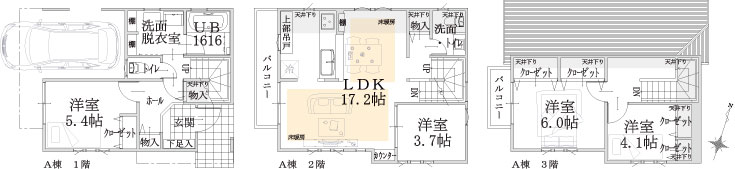 A棟建物平面図