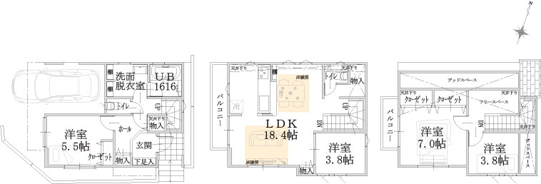 A棟建物平面図