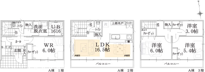 A棟建物平面図