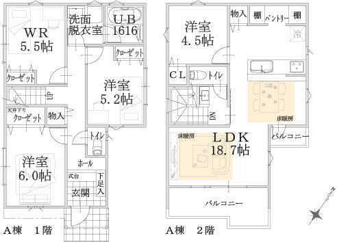 A棟建物平面図