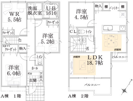 A棟建物参考平面図