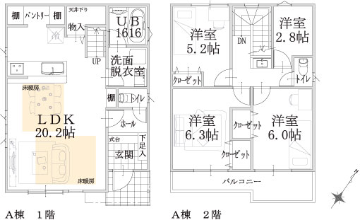 A棟建物平面図